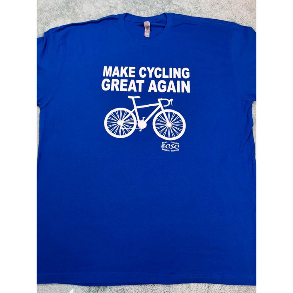 Next Level Make Cycling Great Again Blue T-shirt Size US UK (2XL) - Picture 6 of 12